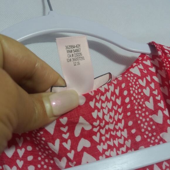 Victoria's Secret Red Heart Tie Waist Tunic Top Cover Up Caftan Size OS - Picture 7 of 7